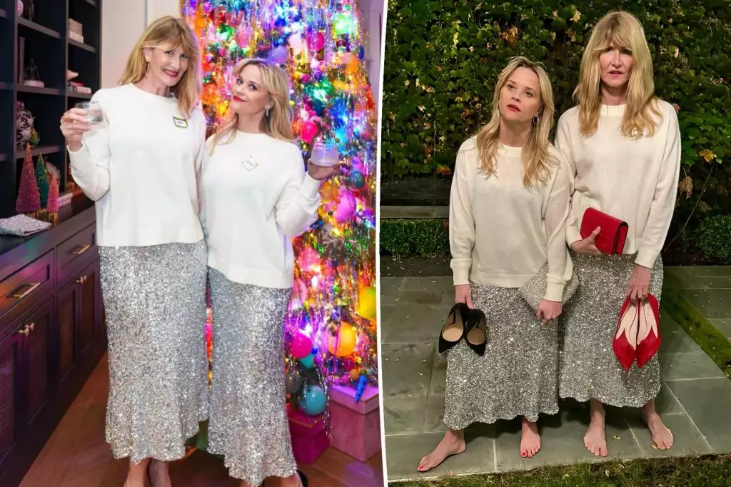A Fashion Emergency: Laura Dern and Reese Witherspoon Twin in Identical Looks