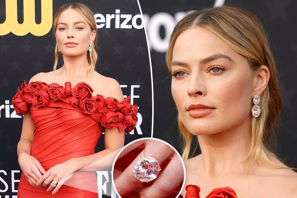 Margot Robbie Shines with Over-the-Top Diamond Jewelry at the Critics Choice Awards