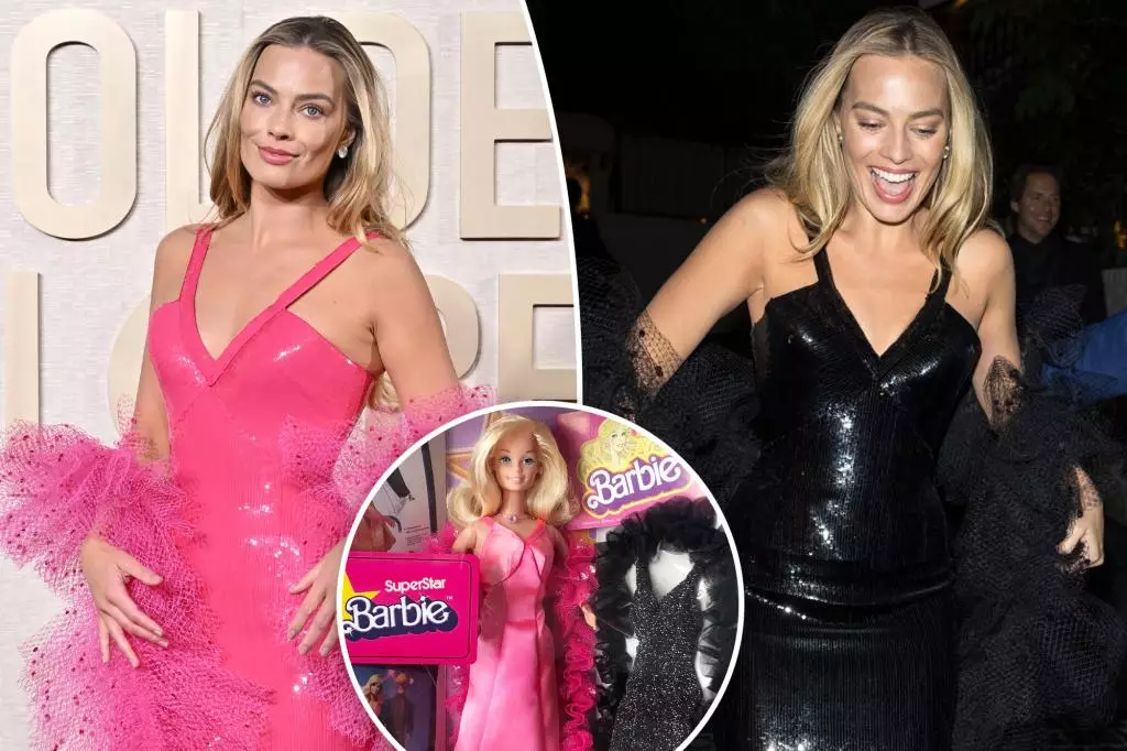 Margot Robbie Rocks Barbie-Inspired Look at Golden Globes Afterparty