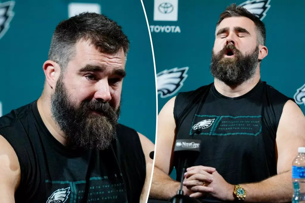 Jason Kelce Gets Emotional in His Casual Retirement Look