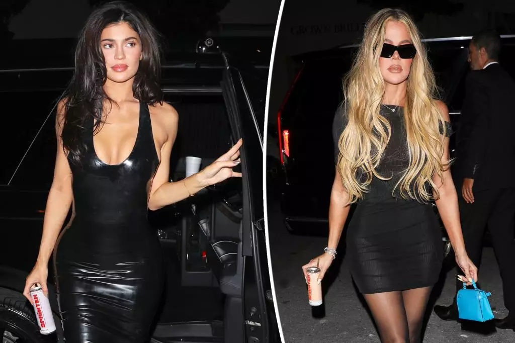 Black Dresses Rule the Night for Kylie Jenner and Khloé Kardashian