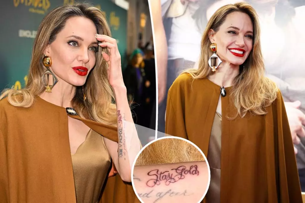 Angelina Jolie Debuts New Meaningful Ink