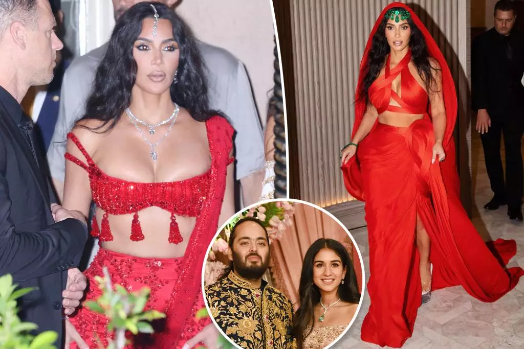 Kim Kardashian Earns Criticism for Wearing Red at Indian Wedding