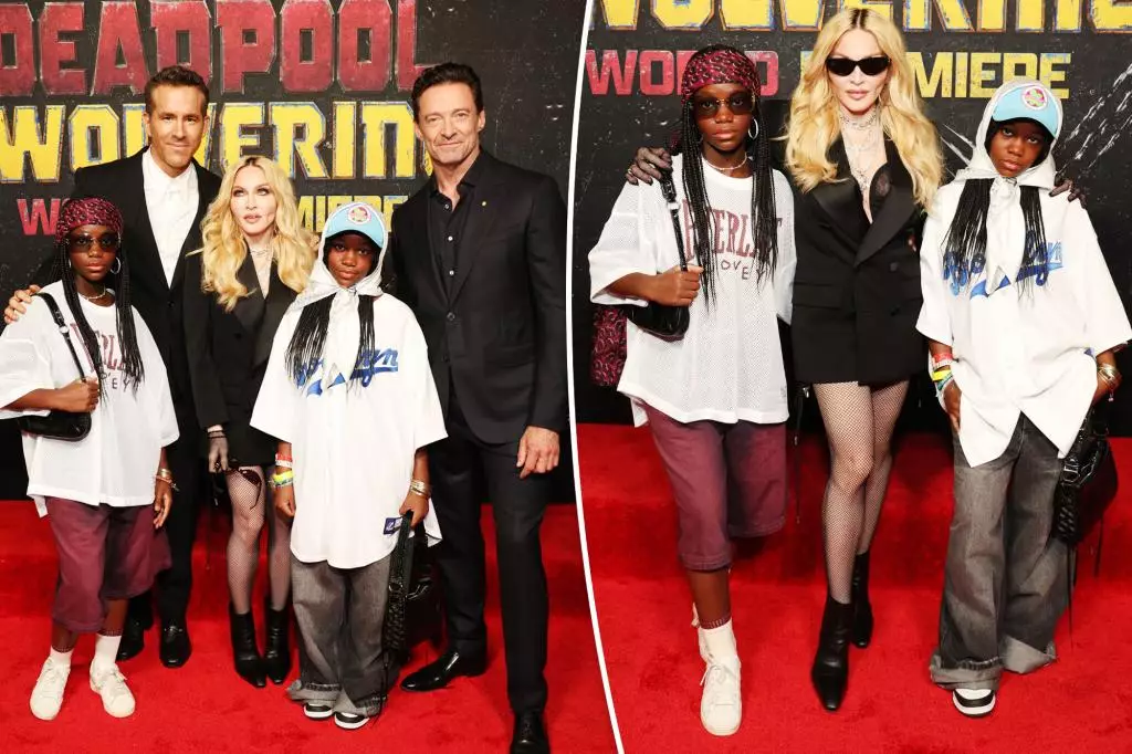 Madonna’s Twins Make a Stylish Appearance at “Deadpool & Wolverine” Premiere