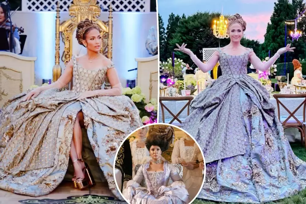 Celebrity Fashion: Jennifer Lopez Channels Queen Charlotte at “Bridgerton”-Themed Birthday Party