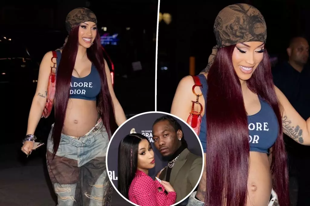 Cardi B Shows Off Baby Bump Amid Divorce Drama