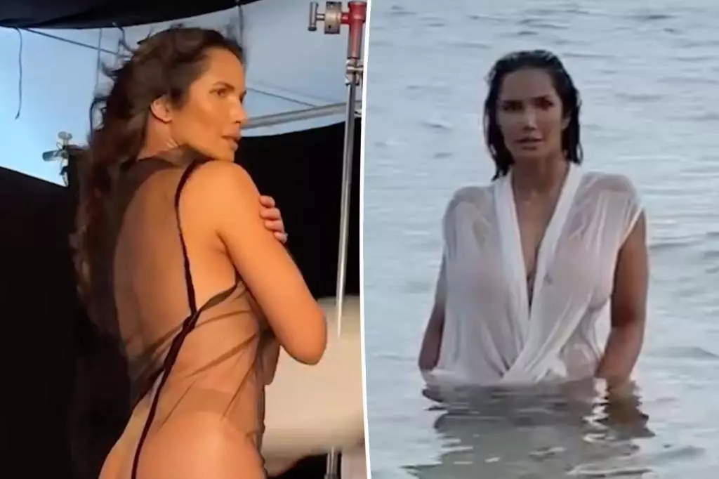 Celebrity Model Padma Lakshmi Featured in Pirelli Calendar Shoot