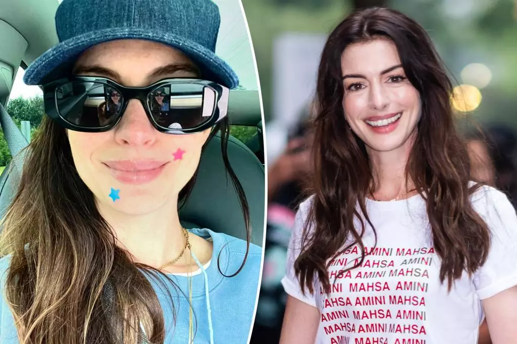 Anne Hathaway Embraces Natural Beauty with Star-Shaped Pimple Patches